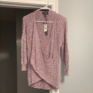 Express Mauve Wrap Sweater